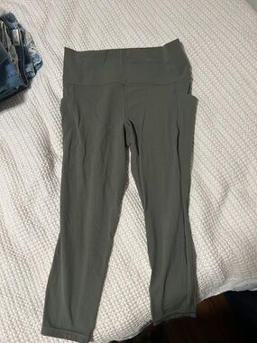 Athleta High-Waist Olive Green Leggings